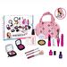 Make-up-Spielzeugset für Mütter und Kinder, Mini-Handtasche, Kosmetik-Zubehör-Set mit realistischem Lippenstift, Lidschatten und Nagellack, Rosa_voghion.com
