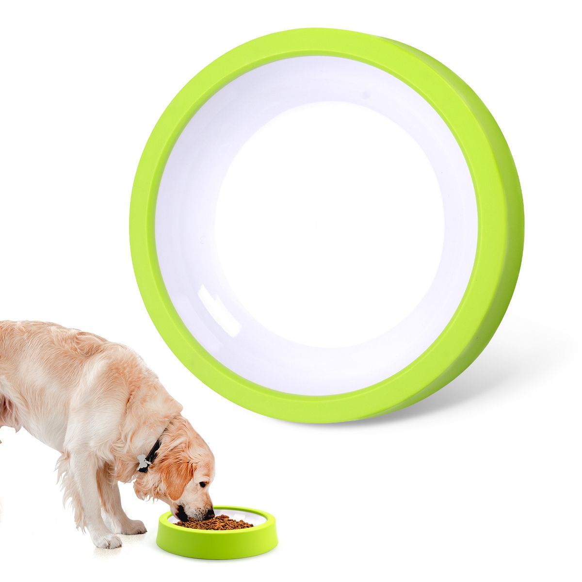 Pet Round For Cats Dogs, Small And Medium Dogs Food Dish, Anti-Bite, Anti-Tip, Large Capacity Dog Bowl, Water Bowl_voghion.com