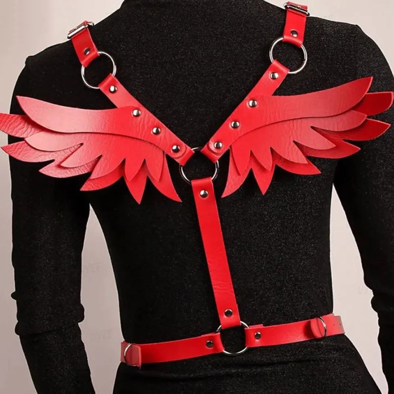 HOT Sexy Belt Body Harness Corset Leather Bondage Lingerie Goth Fetish Women Clothing Festival Rave Outfit_voghion.com