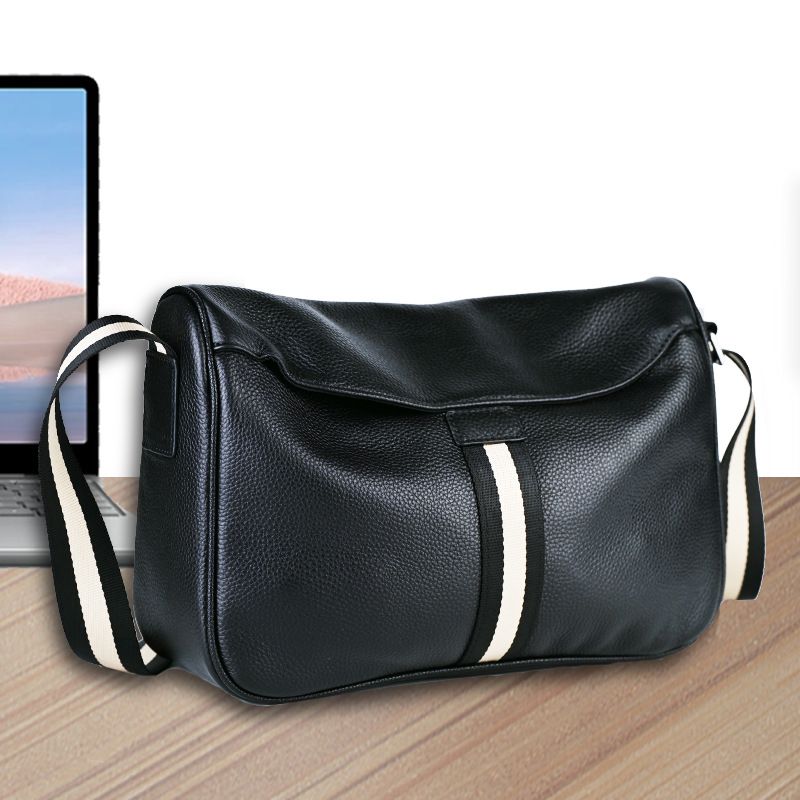 Large Capacity Horizontal Business Casual Leather Crossbody Head Layer Cowhide Men's Bag 2025 Fall And Winter New Stylish And Versatile_voghion.com