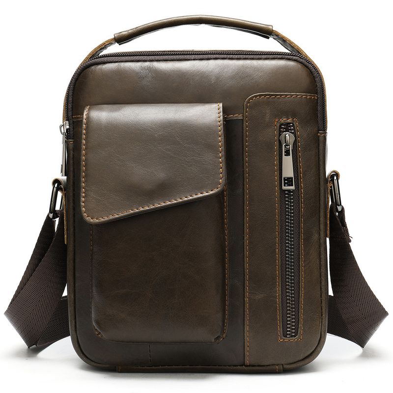 Marke Herrentasche Retro Casual Herren Schulter Kleine Tasche Messenger Bag Männer Cross Border Echtes Leder Herrentasche_voghion.com