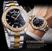 Forsining Diamond Luxury Men Automatic Mechanical Gold Orologi in acciaio inossidabile con chiusura nascosta Multifunzionale Data automatica Quadrante settimanale_voghion.com
