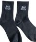 Unisex BAD B ITCH zeķes Vidēja izmēra zeķes Baltas zeķes Alfabēta zeķes ikdienas zeķes_voghion.com