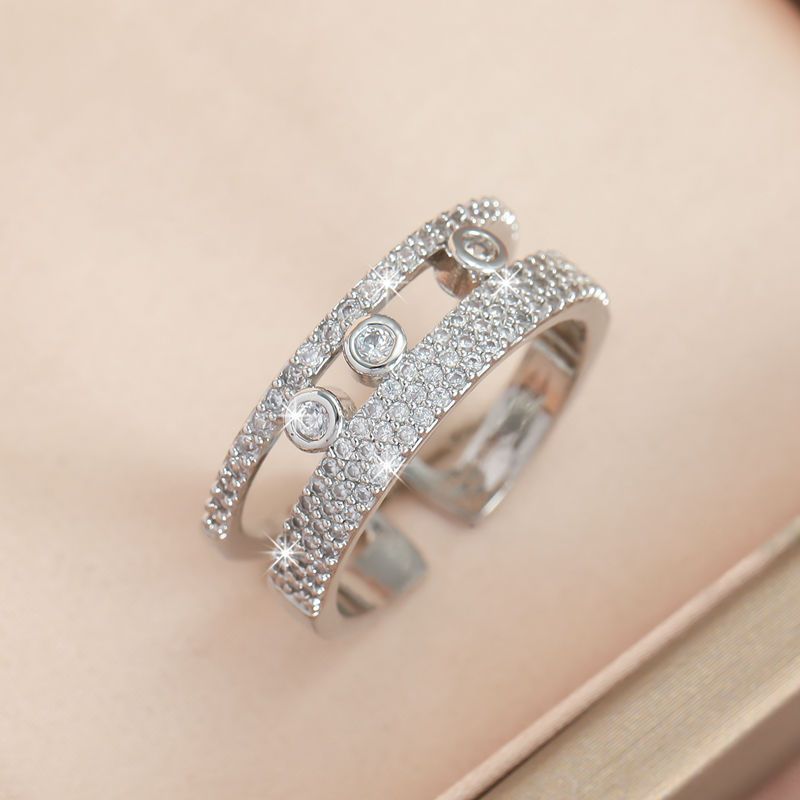 Diamond Full Diamond Ring Female Niche High End Design Full Of Star Ring Jewelry_voghion.com