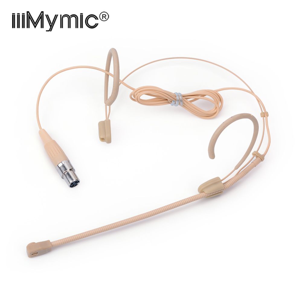 Microfono a condensatore professionale beige a 3 pin, microfono unidirezionale per cuffie per sistema wireless AKG TA3F 3_voghion.com