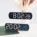 Moderna sveglia digitale a LED con display della temperatura, timer per il conto alla rovescia e retroilluminazione regolabile per camera da letto, ufficio, cucina_voghion.com