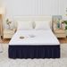 Elastic Solid Color Bed Skirt - Hotel-Grade Wrinkle-Free Dust Ruffle With Pleated Design (Fits 12-18" Mattress)_voghion.com