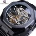 Men's Automatic Mechanical Watch With Luminous Hands, Three Subdials, And Day Display - Stainless Steel Band Six Pin Week Steel Belt Mechanical Watch_voghion.com