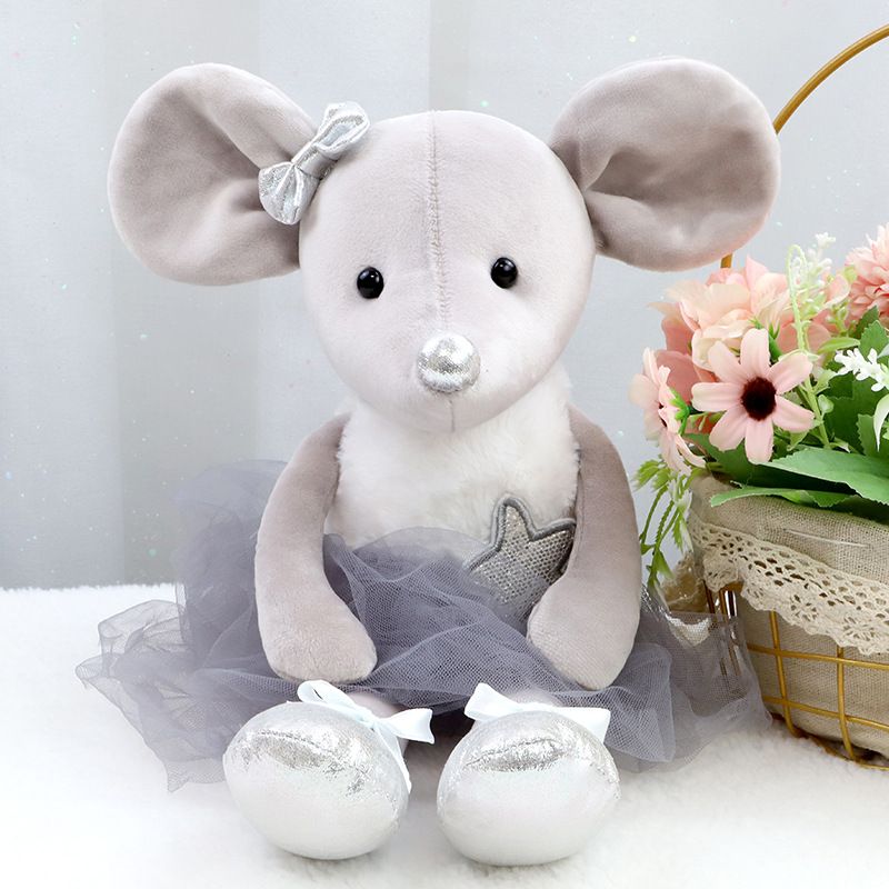 Poupée en peluche de souris de ballet robe de mariée mignonne petite poupée de souris pendentif machine à saisir poupée activité cadeau_voghion.com