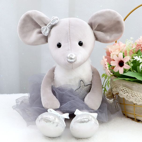 Poupée en peluche de souris de ballet robe de mariée mignonne petite poupée de souris pendentif machine à saisir poupée activité cadeau_voghion.com