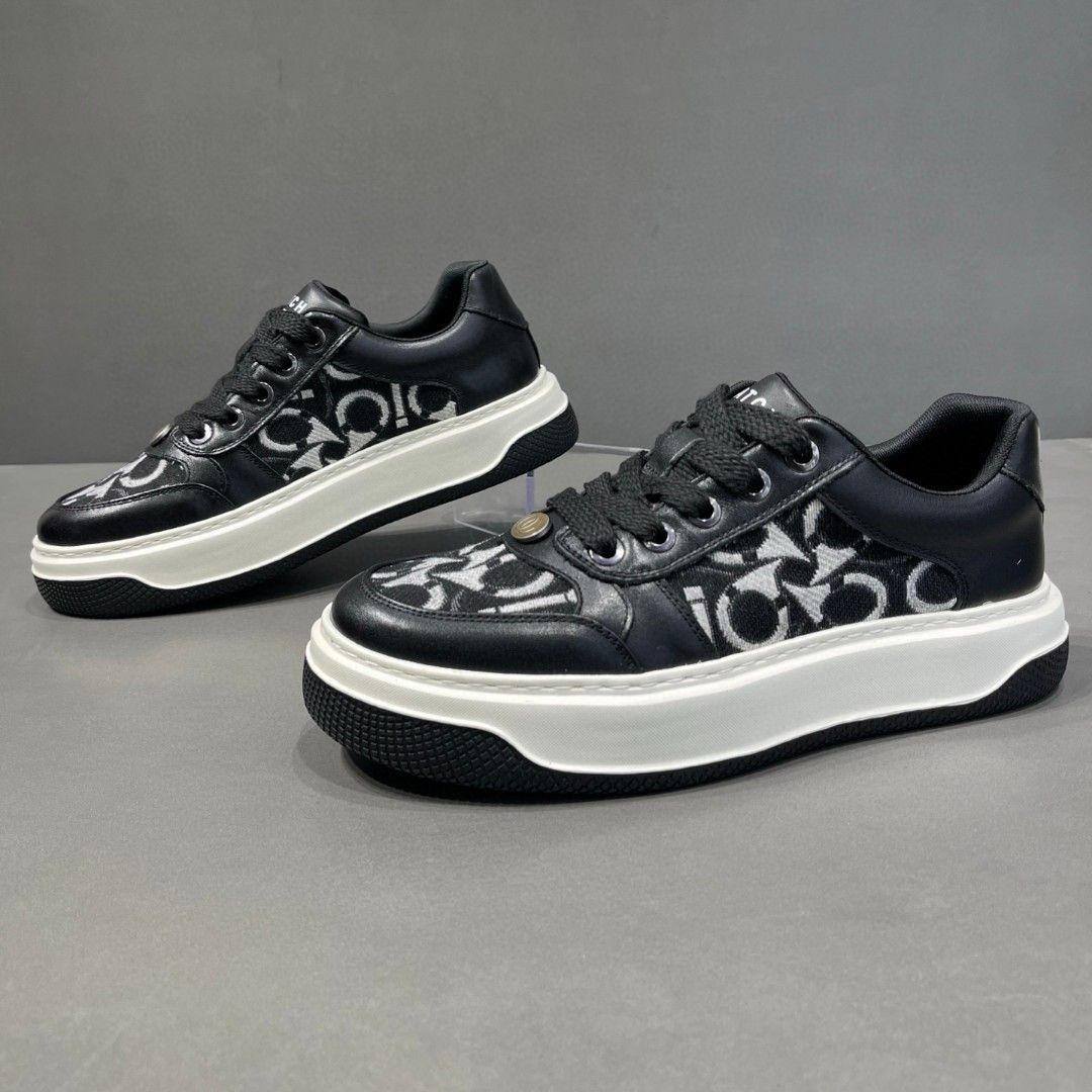 Herrenschuhe Luxus Weiße Schuhe Dickbesohlte Sport Freizeitschuhe Waren Sneakers_voghion.com