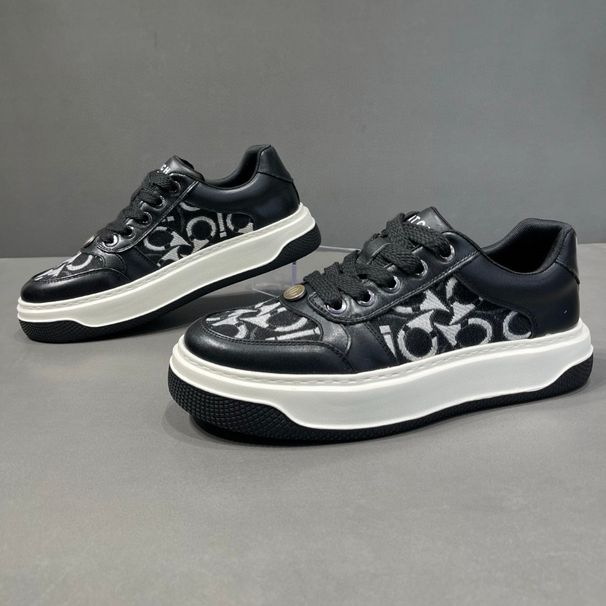 Herrenschuhe Luxus Weiße Schuhe Dickbesohlte Sport Freizeitschuhe Waren Sneakers_voghion.com