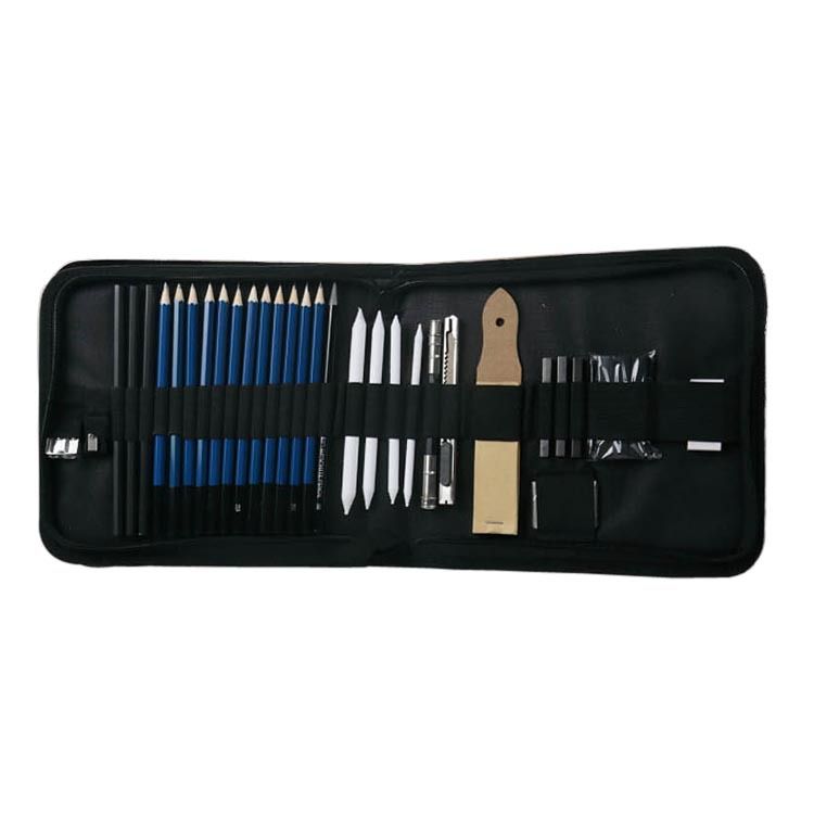 Foreign trade 33-piece sketch set painting cross-border for professional students beginners stationery set Amazon_voghion.com