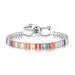 Hazy moon explosif coloré Zircon Bracelet femme plein de diamants chaîne de tennis en cristal réglable_voghion.com