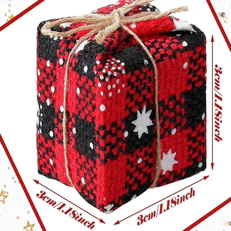 Decorazione pendente per albero di Natale in tessuto scozzese tartan_voghion.com