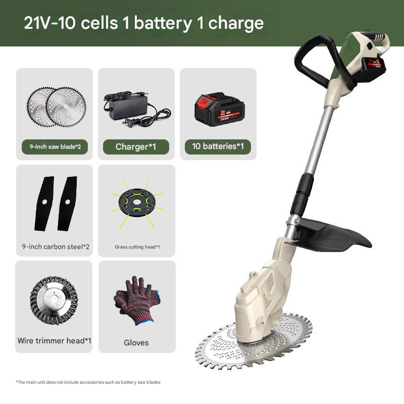 DaVKing Electric Lawn Mower Household Small Rechargeable Lawn Mower Lithium Battery Agricultural Orchard Harvesting Weeder_voghion.com