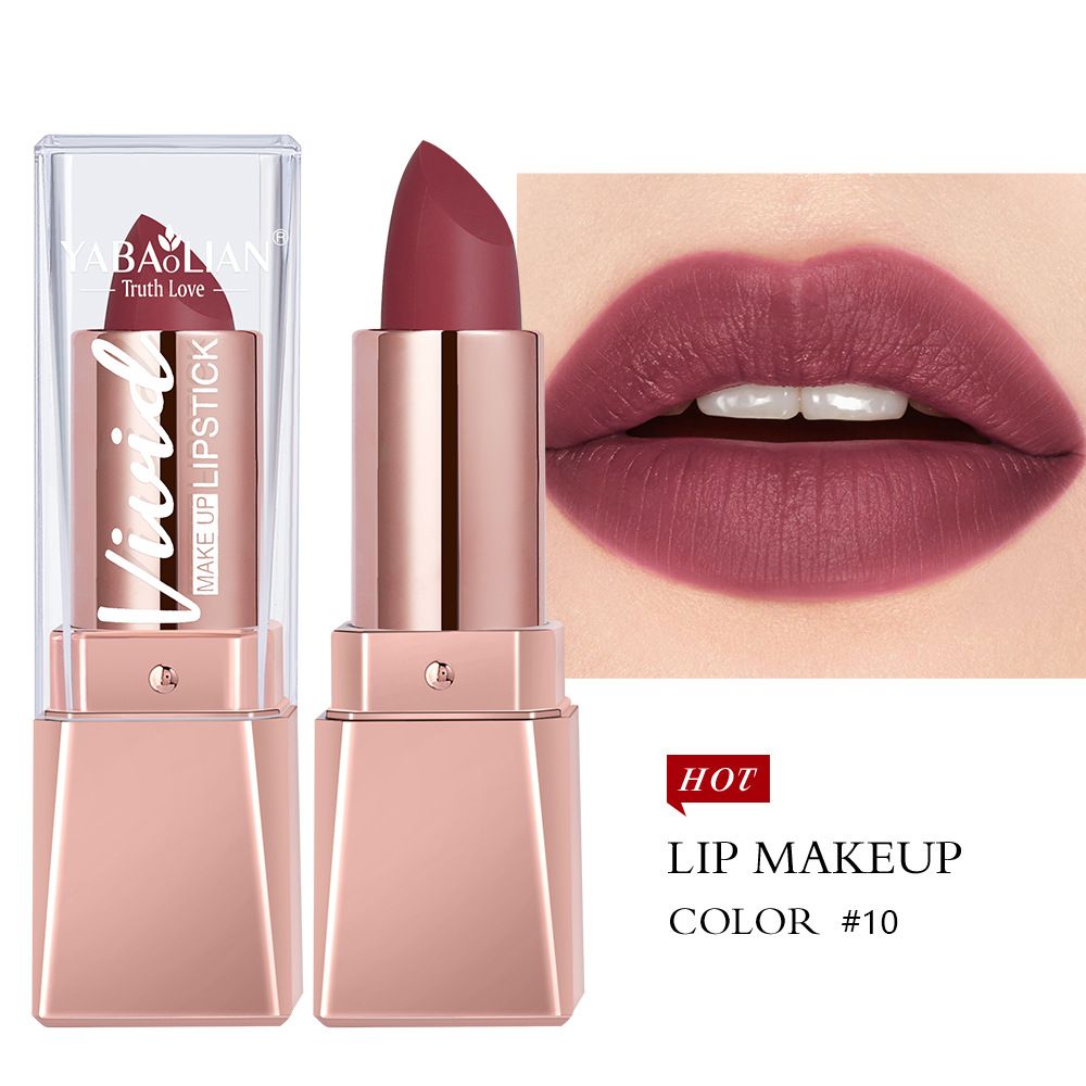 Velvet Matte Baolishi Colorful Lasting Brick True Red Lipstick Moisturizing Lipstick_voghion.com