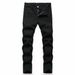 Kid's Clothing Black Stretch Boys' Straight Jeans_voghion.com