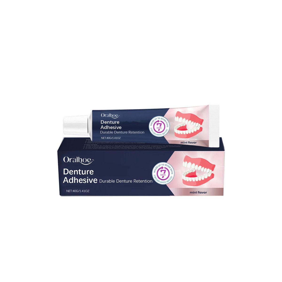 Oralhoe Denture Adhesive Natural Fit Comfortable Fixing Dentures Enhance Smile Aesthetics_voghion.com