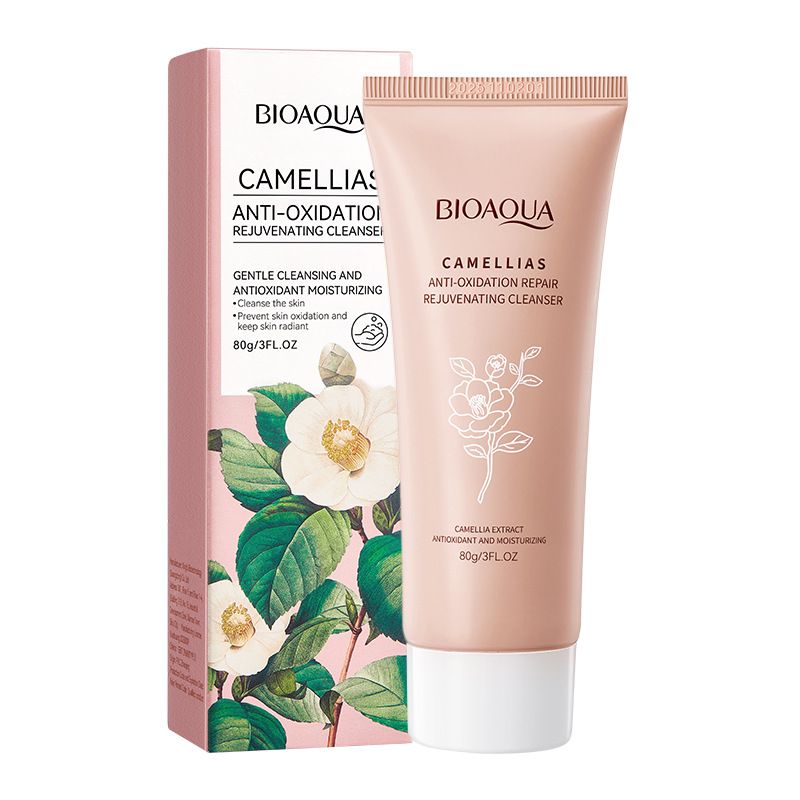 BIOAOUA Camellia Anti Oxygen Brightening Deep Moisturizing And Cleansing Control Facial Cleanser_voghion.com