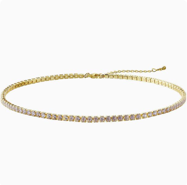 Collana hip-hop alla moda con zirconi per donna, catena da tennis completa per clavicola, girocollo, colletto con diamanti intarsiati_voghion.com