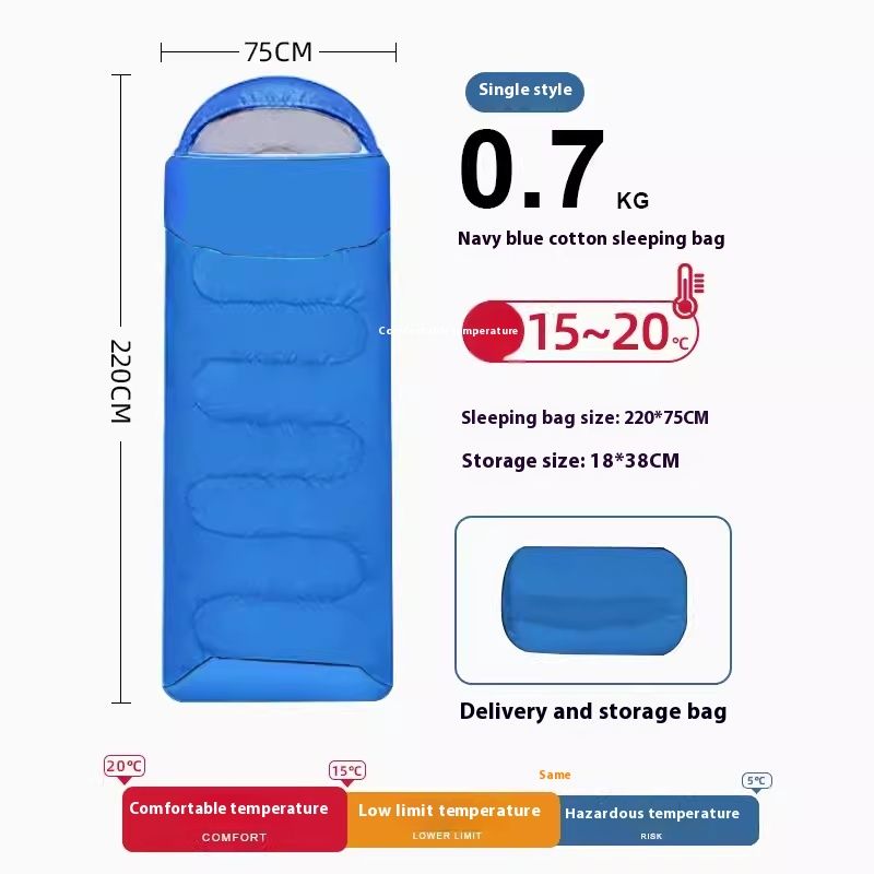 Outdoor Camping Envelope Style Four Seasons Warm Skin-Friendly Thickened Non-Glue Cotton Splicable Bag Nap Sleeping Pad_voghion.com
