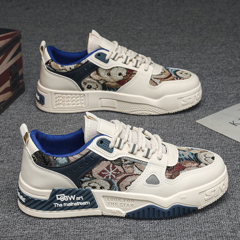 Men's summer breathable versatile casual design niche sneakers youth sports thick-soled height-enhancing canvas shoes_voghion.com