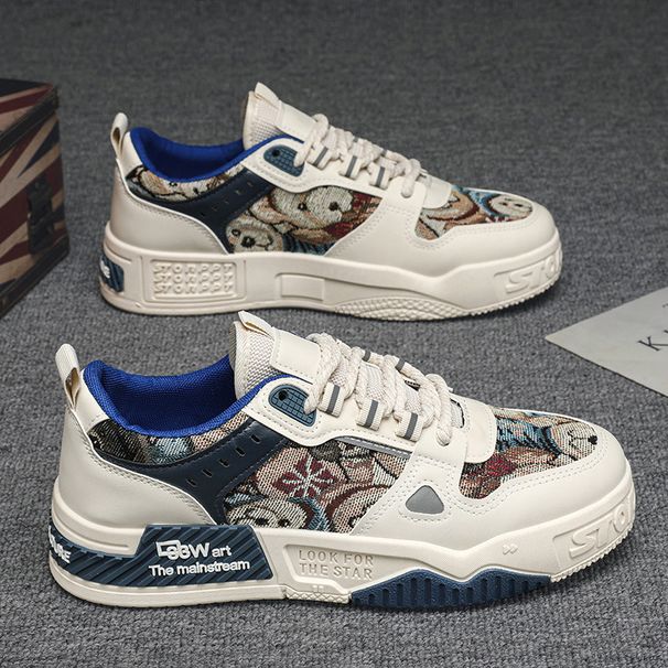 Men's summer breathable versatile casual design niche sneakers youth sports thick-soled height-enhancing canvas shoes_voghion.com