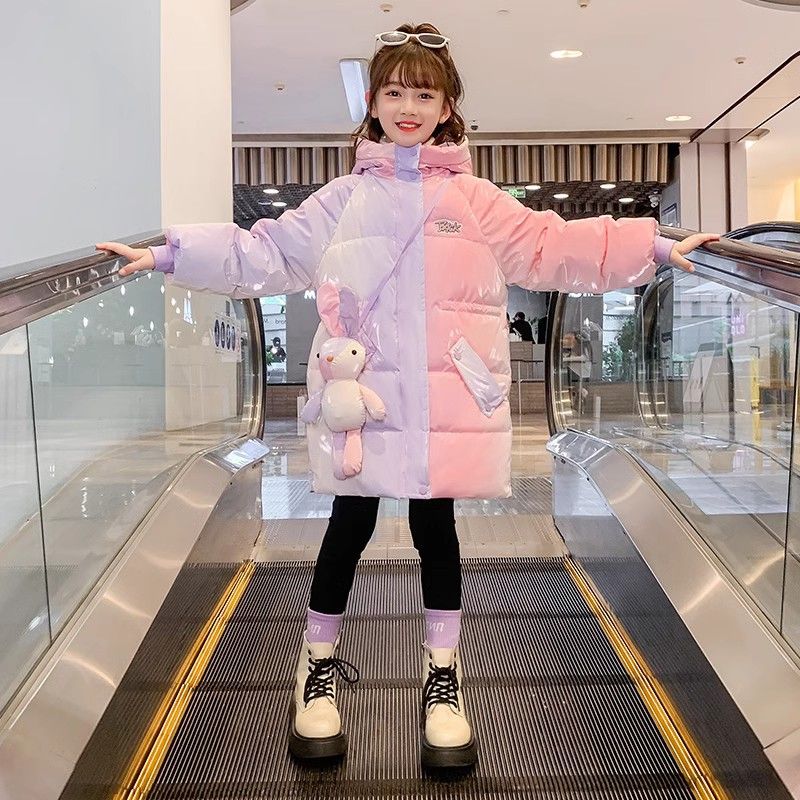 Cotton-padded Winter Coat For Girls Children's Down Cotton-padded Jacket For Big Children Girls Winter Cotton-padded Jacket Free Wash_voghion.com