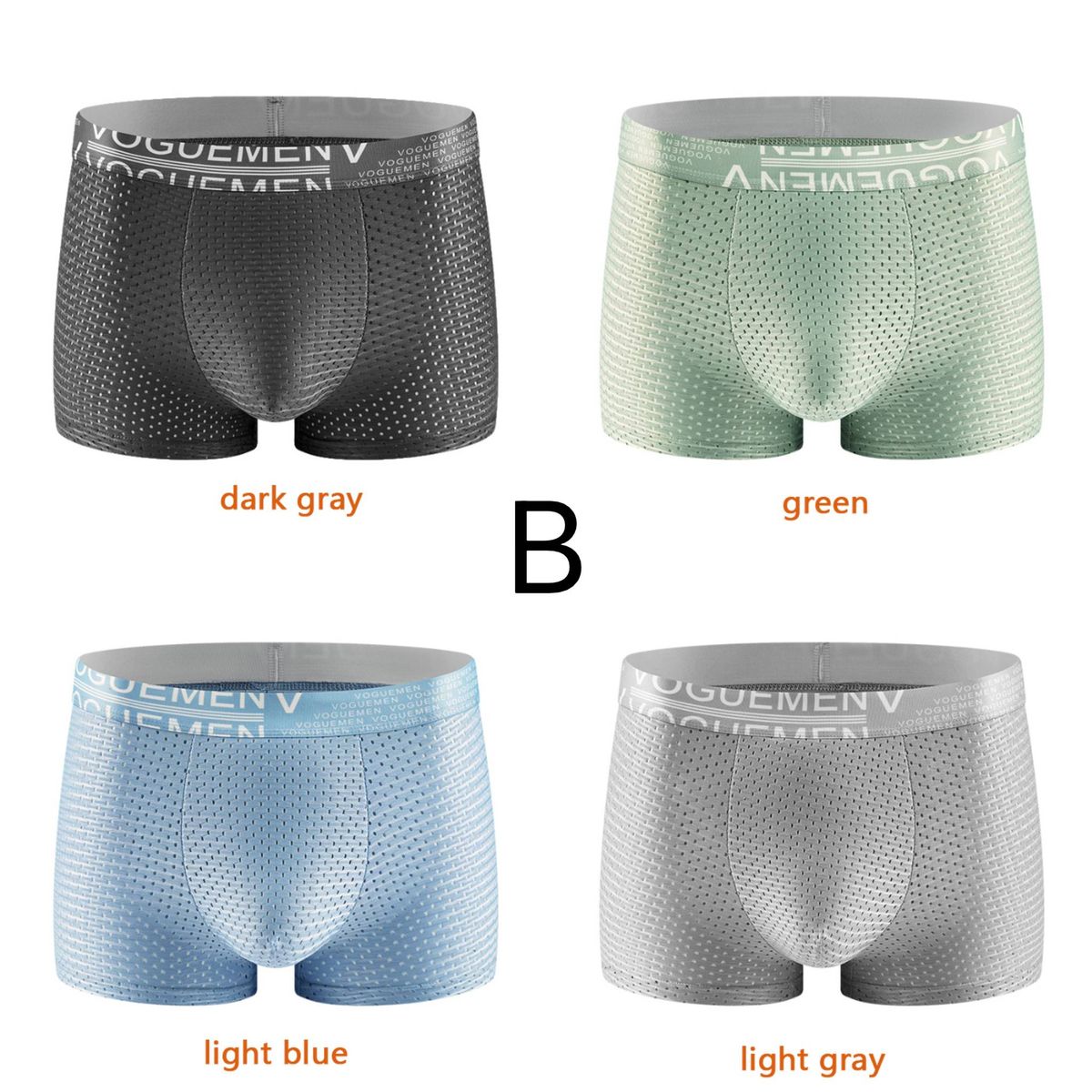 4 pièces caleçons pour hommes de haute qualité été L-4XL_voghion.com