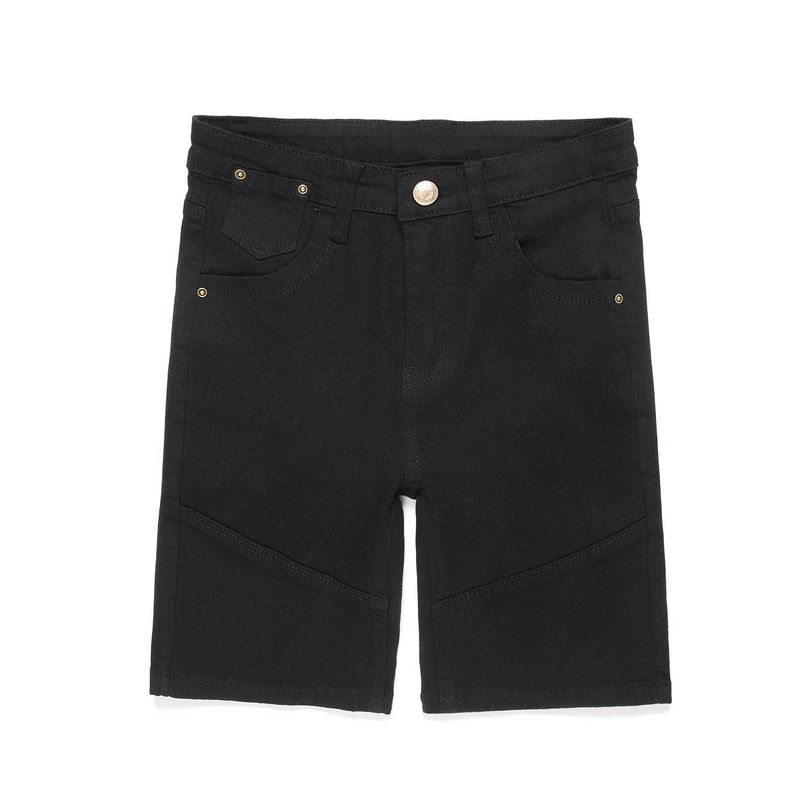Young Boys Clothing Elastic Black Denim Pants_voghion.com
