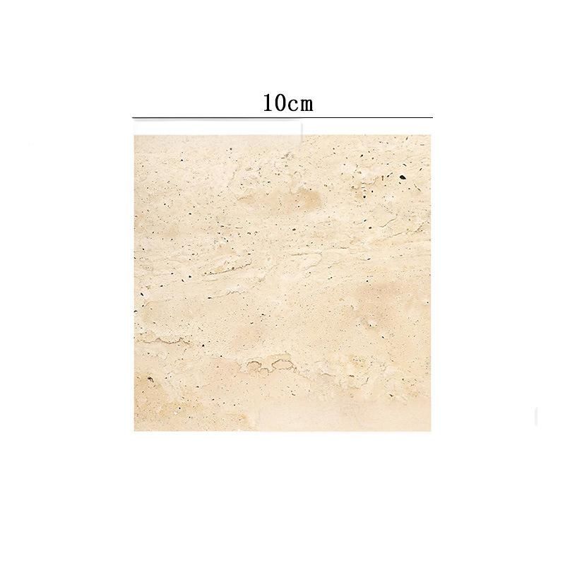 Natural Yellow Travertine Coaster Whiskey Coffee Insulation Pad Marble Coaster Ornaments_voghion.com