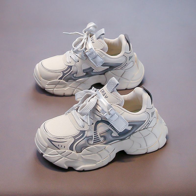 Moda infantil Solado grosso Pai Sapatos esportivos leves_voghion.com