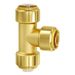 System 12PCS Heating 1 Fittings Brass Tee Pipe 2 For Shower PushFit_voghion.com