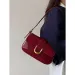 Borsa di alta gamma per donna in bordeaux con morsetto, borsa alla moda, borsa a tracolla sottobraccio, borsa a tracolla_voghion.com