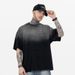 SUP Men's Wear | 2024 Spring/Summer New Product Trendy Brand American Gradient Triangle Patch Short sleeved T-shirt_voghion.com