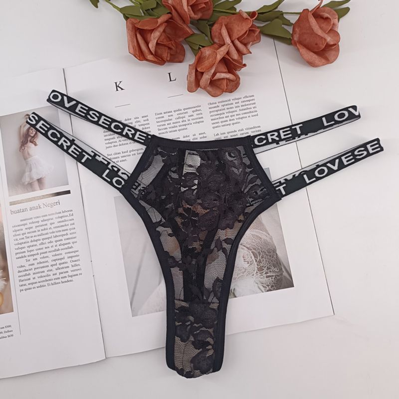 New style seamless panties women's lace thong crotch anti-pinch low one piece breathable thin summer briefs ladies_voghion.com