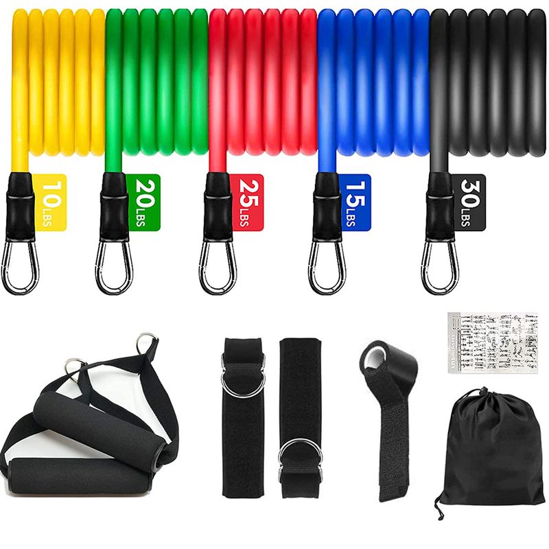 Juego de bandas de resistencia para culturismo, equipo de gimnasio en casa, entrenamiento con pesas profesional, bandas elásticas de goma para fitness, expansor de entrenamiento_voghion.com