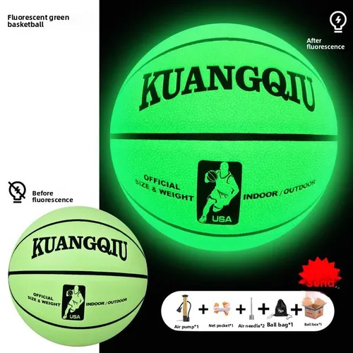 Viral Glow Basketball Size 7 - Trendy Multi-Color PU With Moisture-Wicking Tech_voghion.com