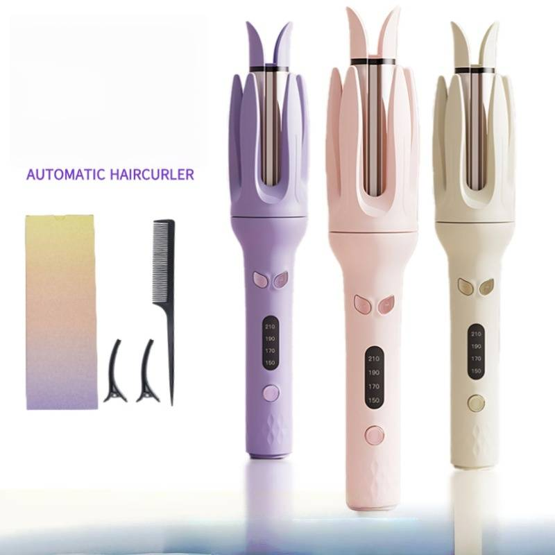Ceramic Hair Curler With 15-Temp Settings & 25W Fast Heating - 28mm Curling Iron For Wet/Dry Hair_voghion.com