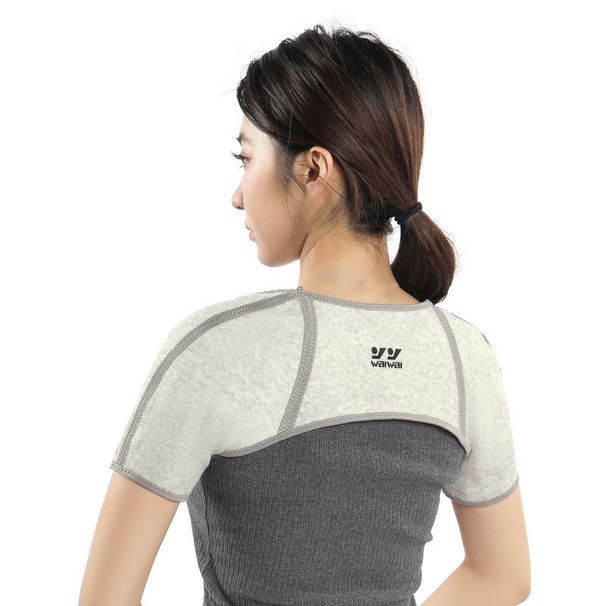 Schulterbandage mit Beifußkraut zur Linderung von Nacken- und Schulterschmerzen – Wärmespeichernd, verstellbar und atmungsaktiv für Damen und Herren – Für Winterschlaf und den täglichen Gebrauch_voghion.com