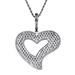 Women's Jewelry Elegant Hollow Heart Zircon Necklace With Twist Chain, Unique Asymmetrical Design, Fashionable Statement Piece For Everyday Wear_voghion.com
