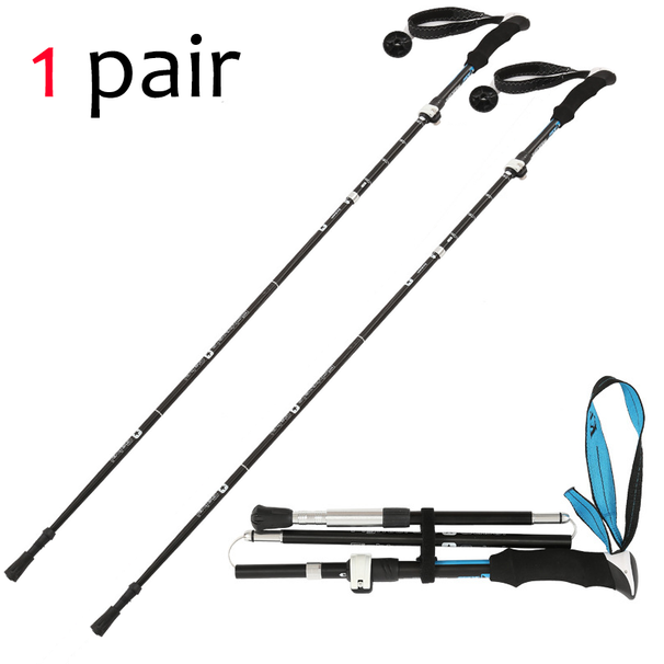 1 pár kültéri mászóbot, szénszálas, teleszkópos, hordozható, alpesi mászóbot, csúszásgátló, összecsukható, ultrakönnyű, nordic mászóbot._voghion.com