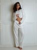 KSS/SECRET Women's Casual Set, Stylish, Simple, Loose-fitting, Long-sleeved Pullover Pants With Hollowed-out Design._voghion.com