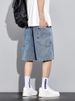 2025 2025 Heren Zomer Denim Cargo Shorts Grote Maten 8XL 7XL 6XL Elastische Taille Rechte Baggy Jeans Shorts_voghion.com