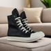 Versatile Hexagram Trendy Sneakers RO High Top Height Increasing Breathable Five-Pointed Star Canvas Shoes For Men And_voghion.com