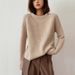 Round Neck Raglan Sleeve Sweater Women's Autumn And Winter Warm Versatile Pullover Knitwear_voghion.com