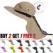 Boonie Men's Wide brimmed Neck Mask Sun Bucket Hat Wildlife Park Outdoor Garden_voghion.com
