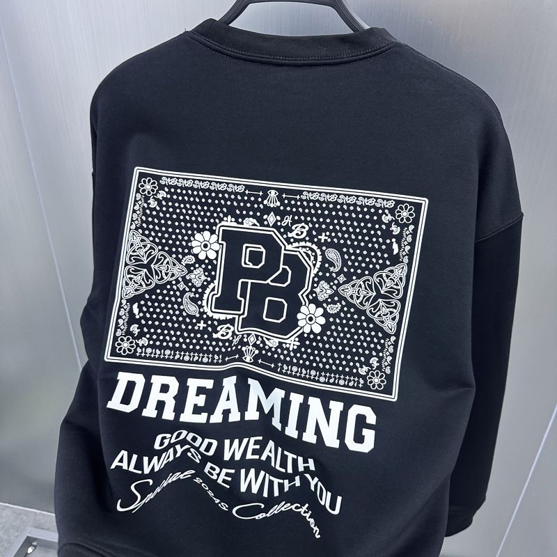Abbigliamento maschile Autunno e inverno nuovi uomini girocollo maglione a fiori di anacardi maglione pullover in spugna maglione moda coppia BWCRE3129_voghion.com