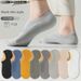 Men's Socks Short Socks Thin Solid Color Mesh Boat Socks Summer Short Socks Silicone Non Slip Shallow Mouth Invisible Socks_voghion.com